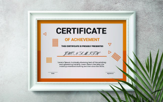 Standerd Certificate of Achievement Template