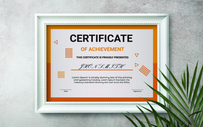 Standerd Certificate of Achievement Template Certificate Template