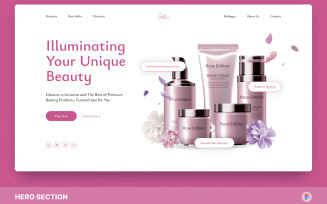 Stellar - Beauty Product Hero Section Figma Template