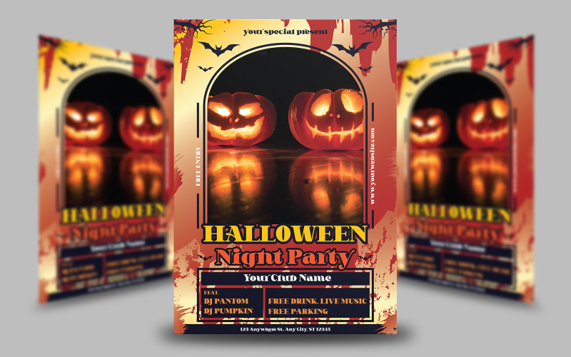 Halloween Night Party Flyer Template 2 Corporate Identity