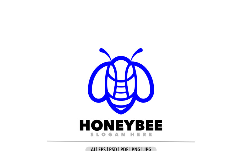 Honeybee line art design template logo Logo Template