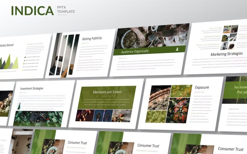 INDICA - Clean Corporate Style Powerpoint Template PowerPoint Template