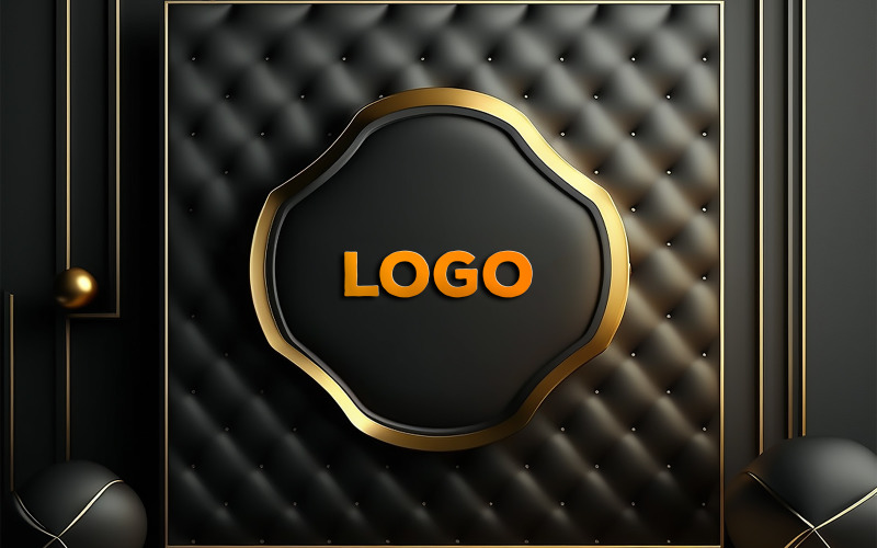 Logo Mockup | Black Leather Mockup | Metal Logo Pressed Mockup Product Mockup