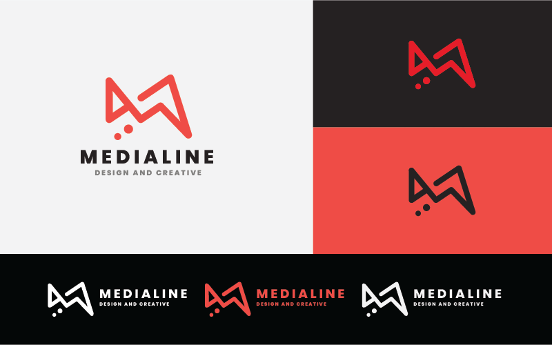 Media Line Logo Pro Template Logo Template