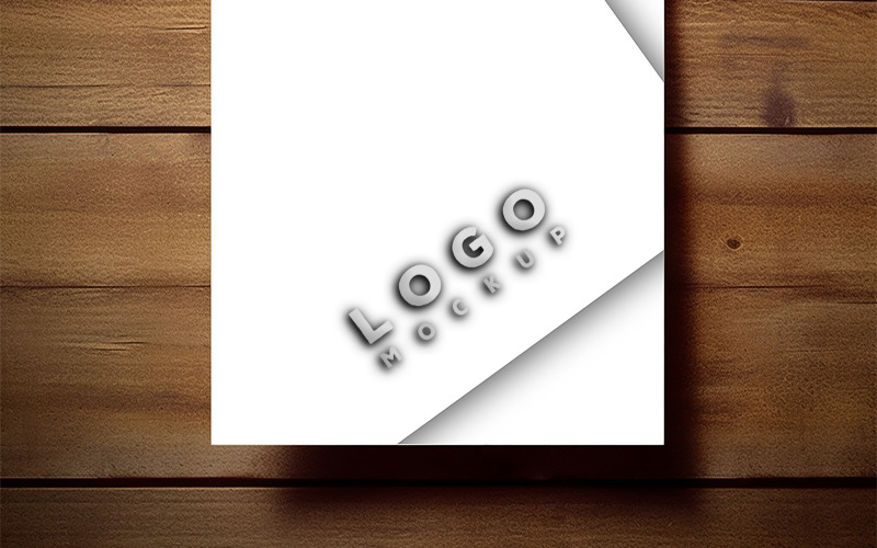 Paper Mockup | Embossed Logo Mockup Illustration