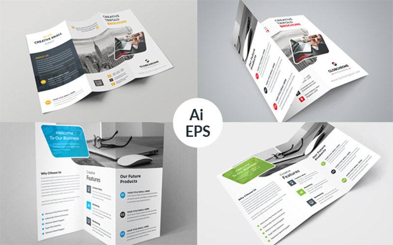 Solution Trifold Brochure Corporate Identity