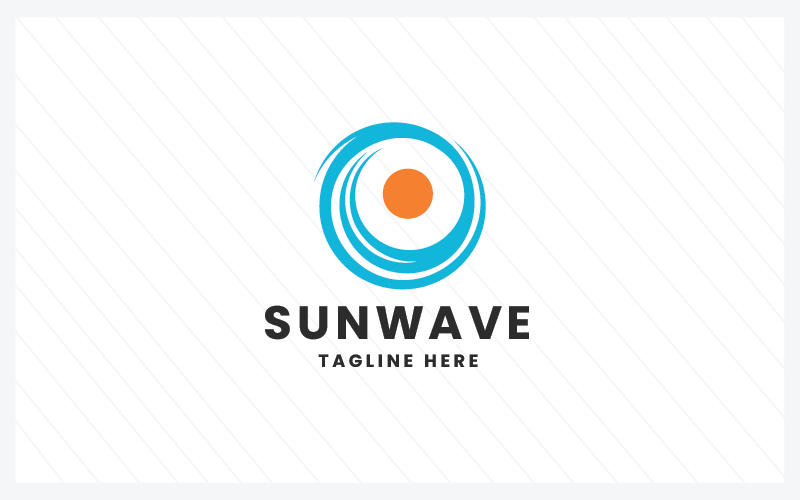 Sun Wave Solar Energy Logo Logo Template