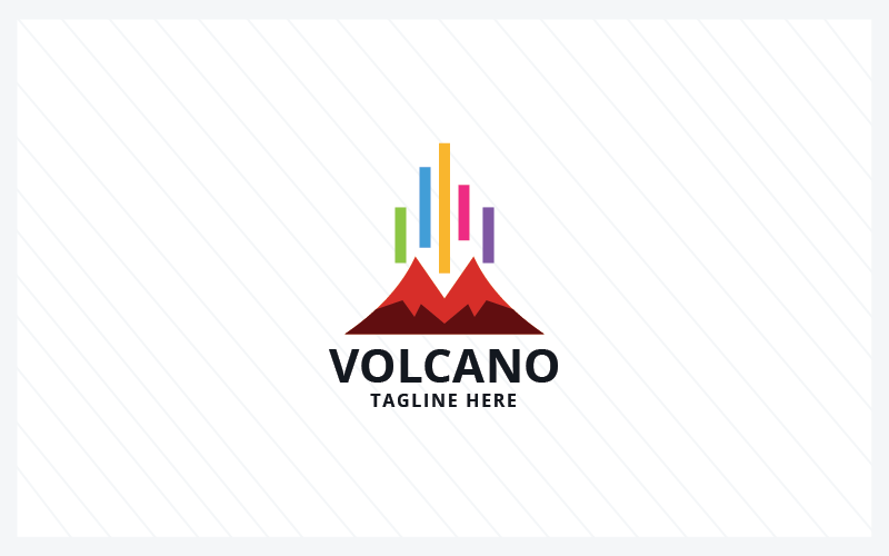 Volcano Letter V Pro Logo Logo Template