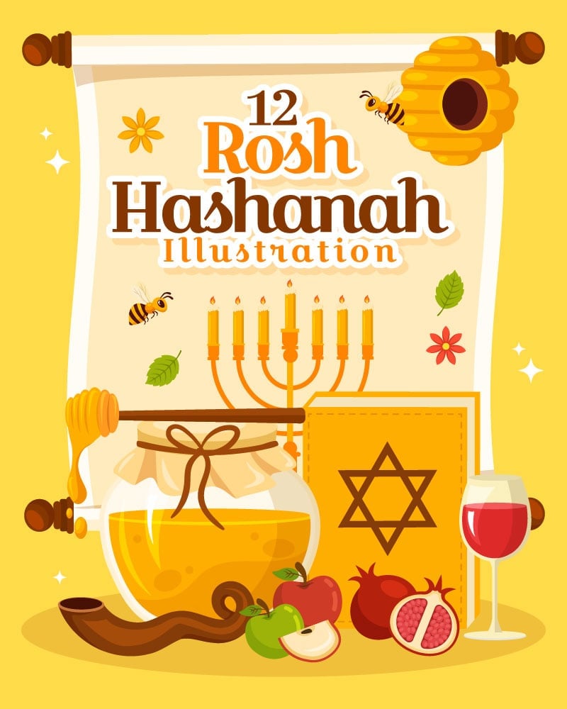 Kit Graphique #345308 Rosh Hashanah Divers Modles Web - Logo template Preview