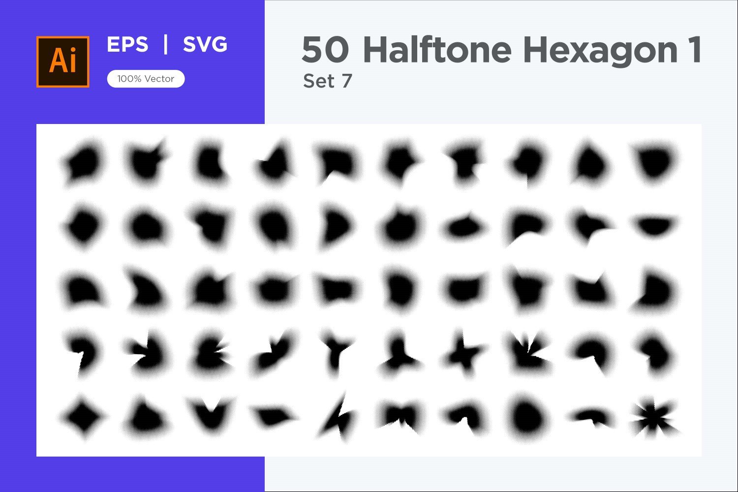 Kit Graphique #345346 Hexagone Halftone Divers Modles Web - Logo template Preview