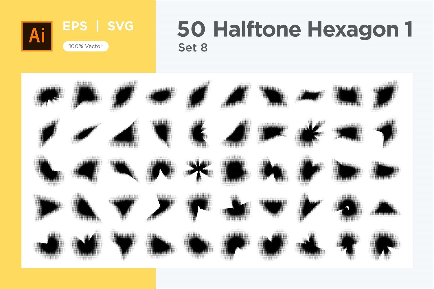 Kit Graphique #345347 Hexagone Halftone Divers Modles Web - Logo template Preview