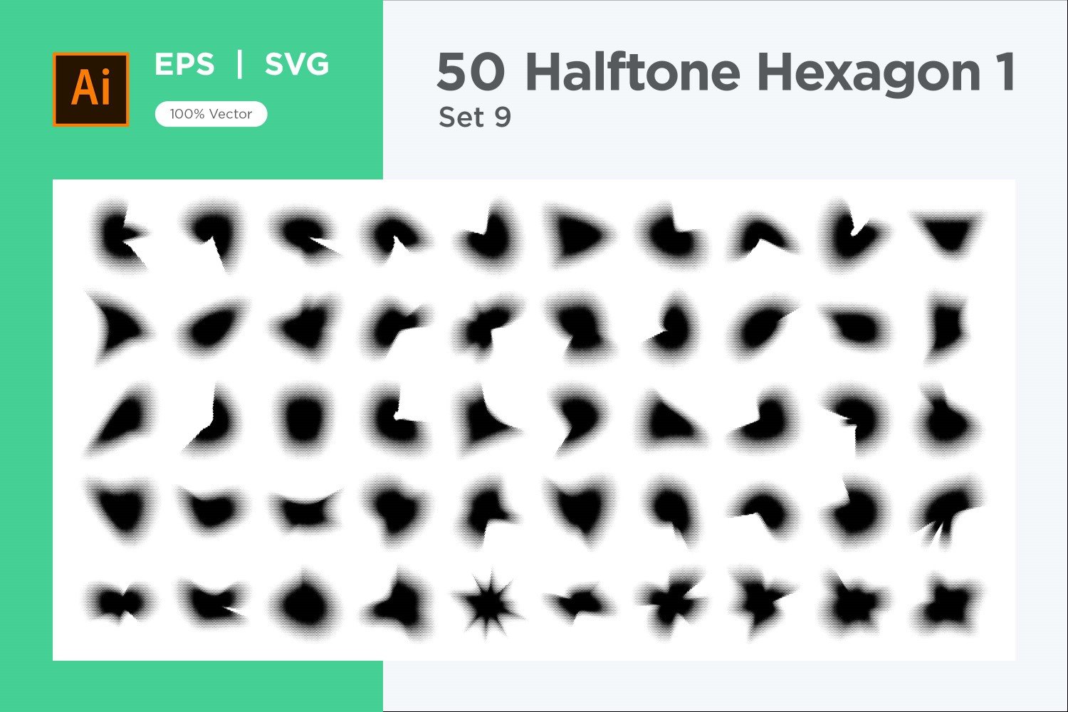 Kit Graphique #345348 Hexagone Halftone Divers Modles Web - Logo template Preview