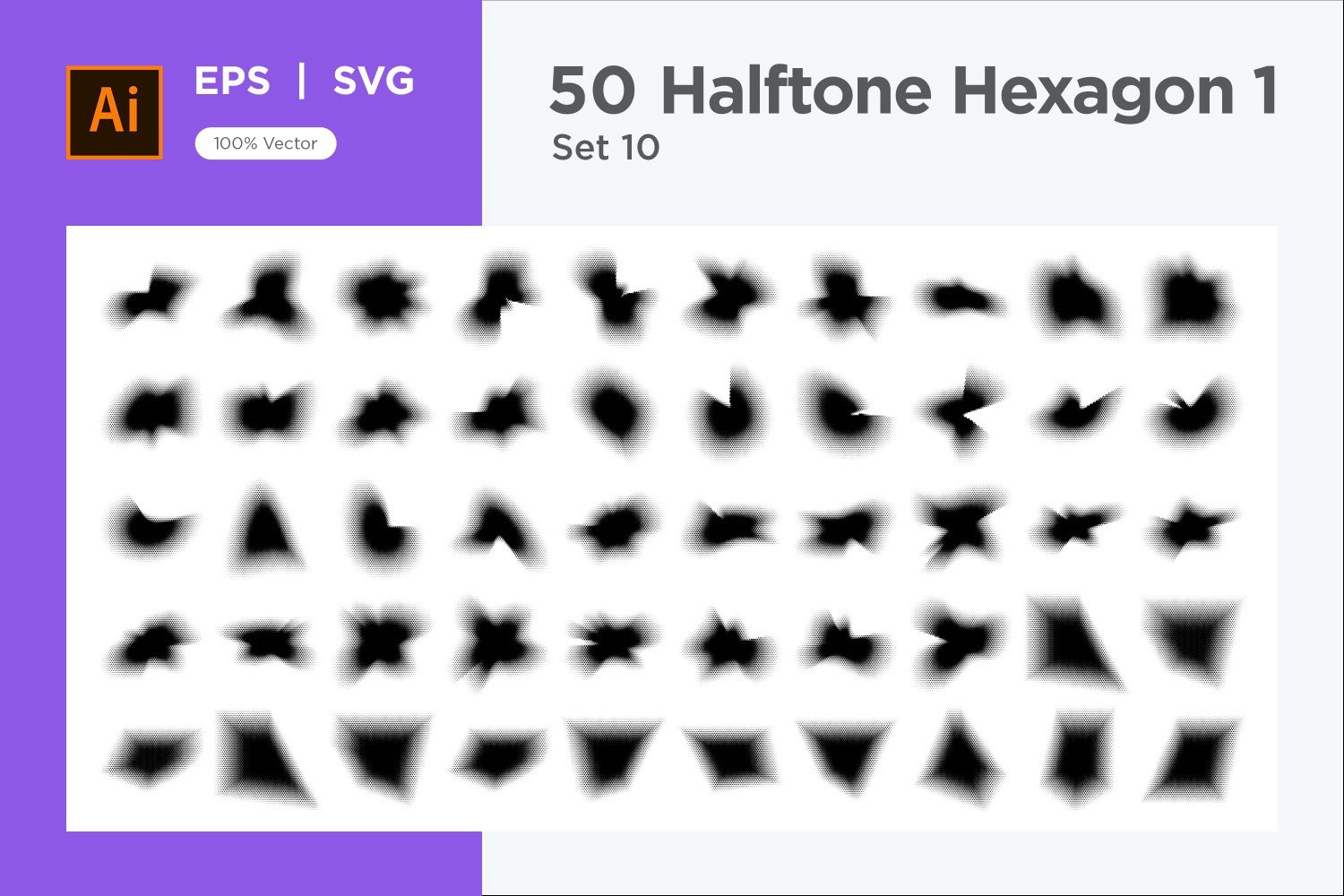 Kit Graphique #345349 Hexagone Halftone Divers Modles Web - Logo template Preview