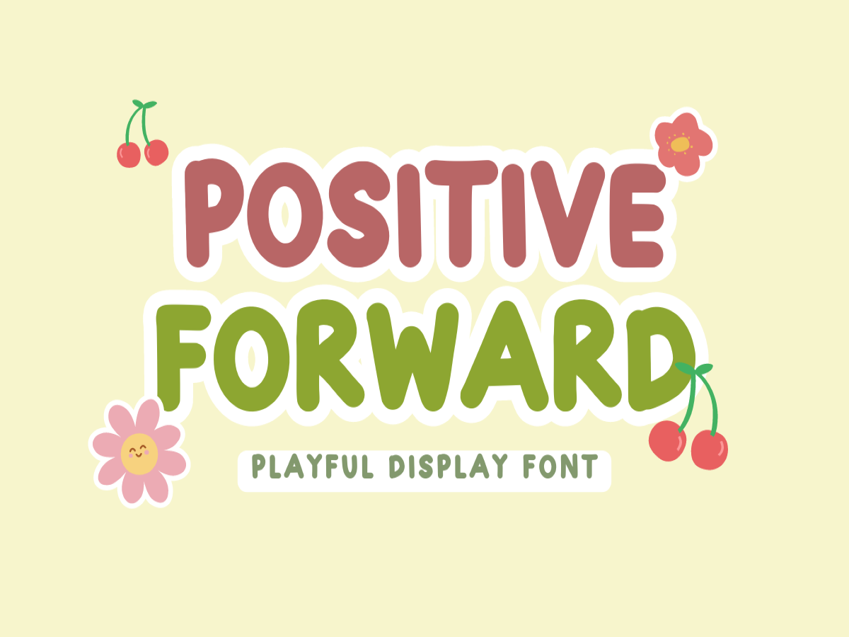 Positive Forward - Playful Display Font