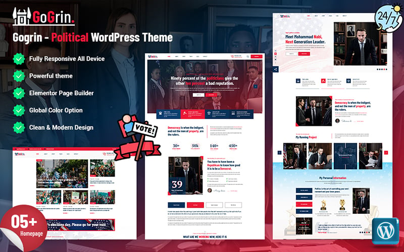 Template #345399 Campaign Candidate Webdesign Template - Logo template Preview