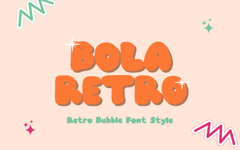 Bola Retro - Cute Bubble Retro Font