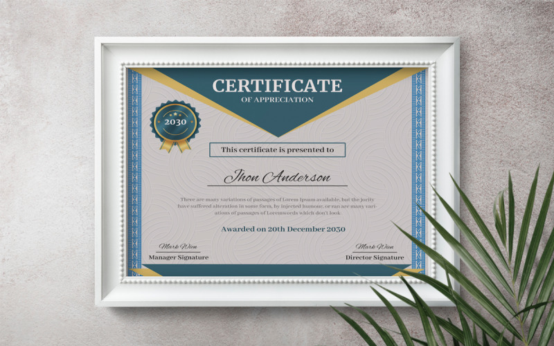 Creative certificate template design. Clean Certificate Template