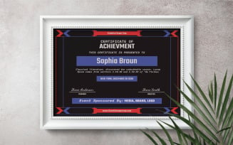 Creative Sports Certificate of achievement template