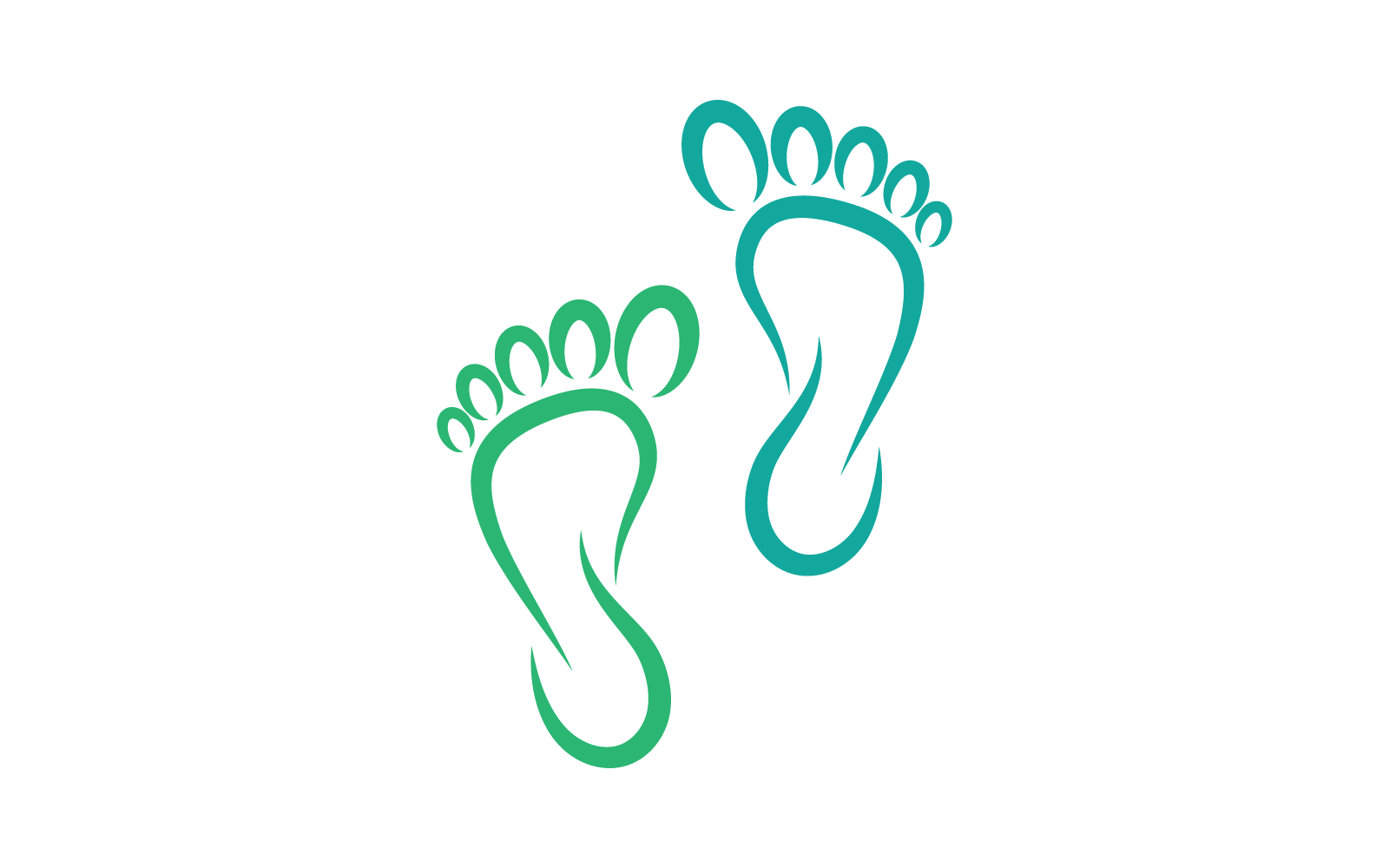 Foot care illustration logo vector design