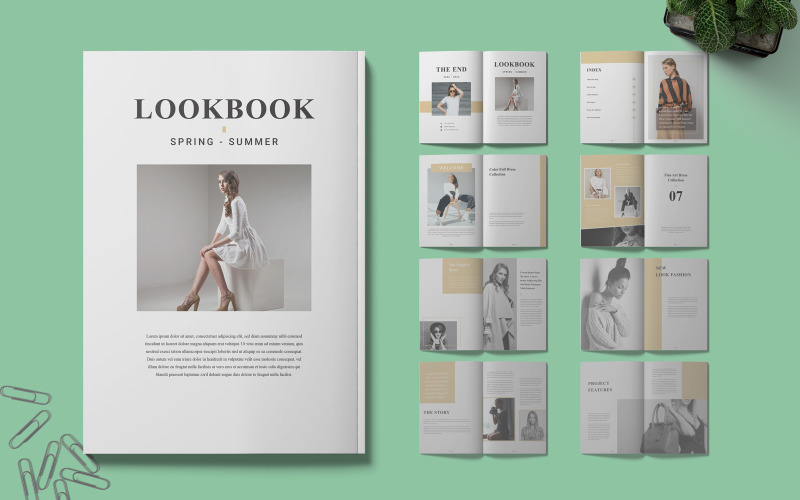 Minimal Style Fashion Lookbook Magazine Template