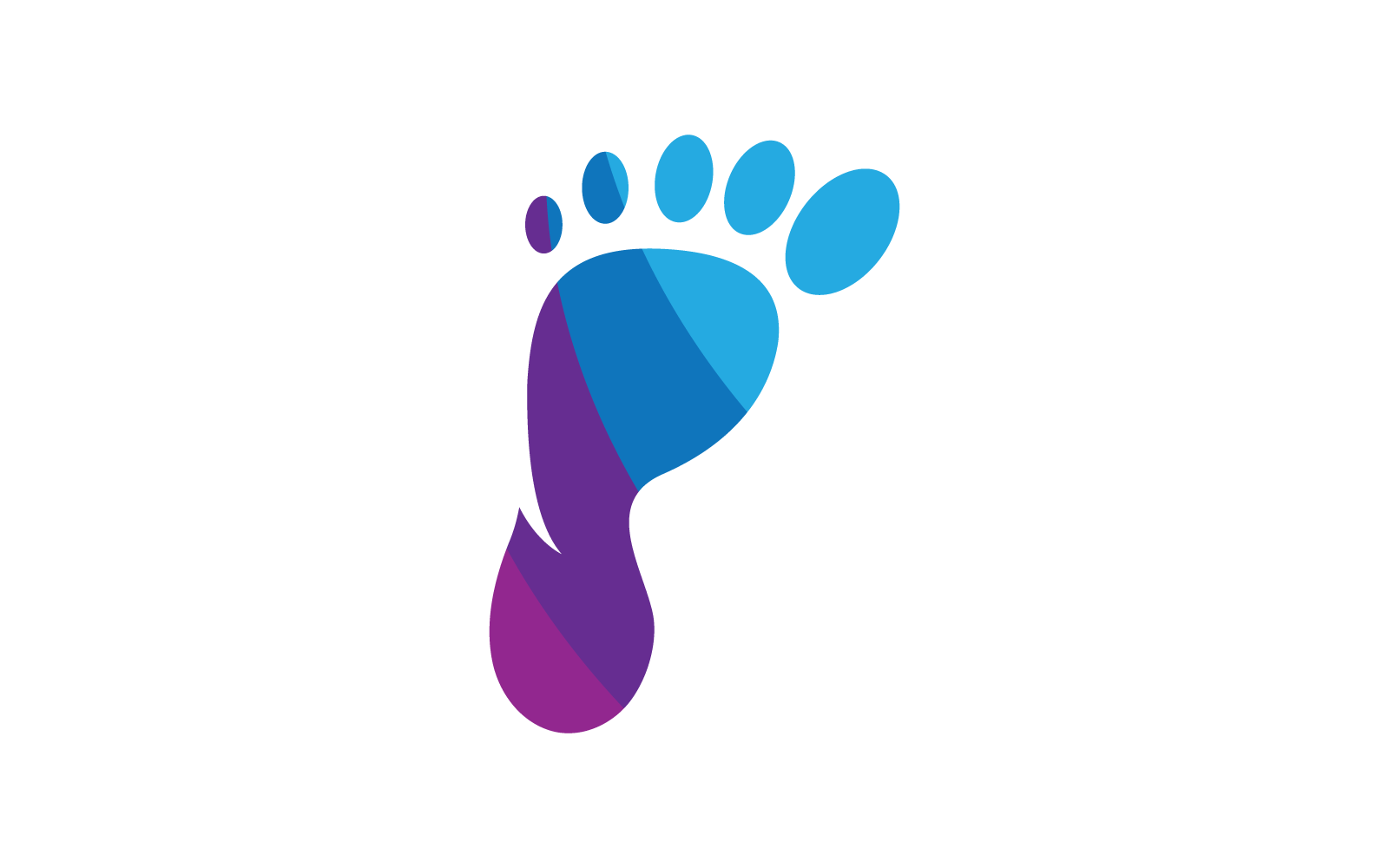 Voet illustratie pictogram vector embleemontwerp