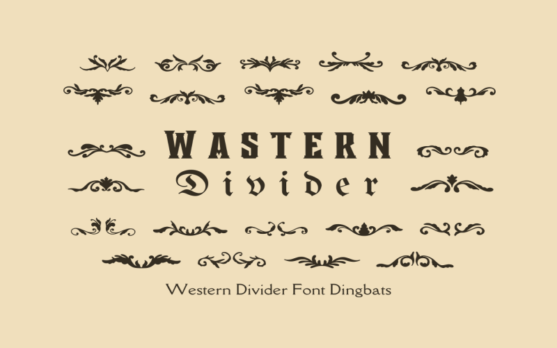 Wastern - Divider - Dingbat Font