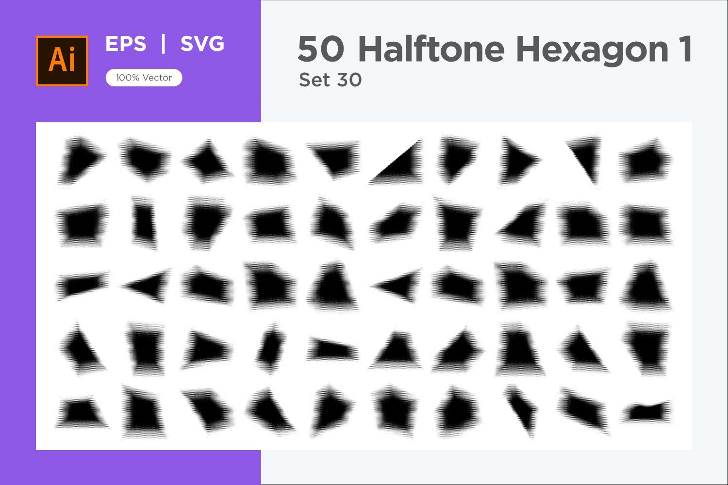 Kit Graphique #345441 Hexagone Halftone Divers Modles Web - Logo template Preview