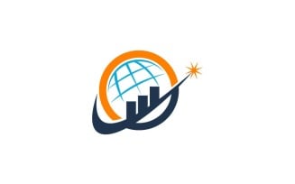 Business Success Service world logo template design abstract