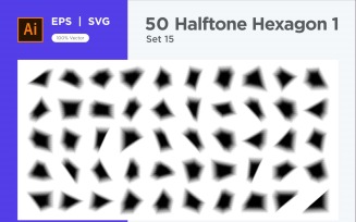 Hexagon shape halftone background V1 -50-15