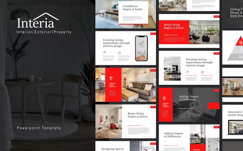 Interia - Home & Interior Powerpoint Template PowerPoint Template