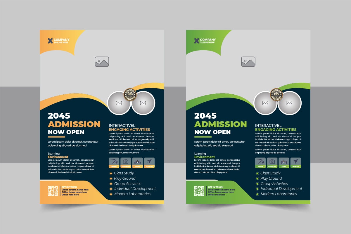Template #345523 Admission Flyer Webdesign Template - Logo template Preview