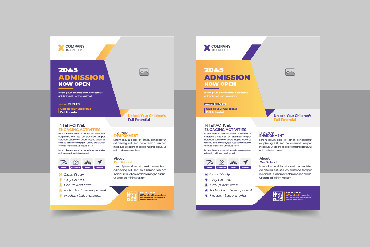 Template #345524 Admission Flyer Webdesign Template - Logo template Preview