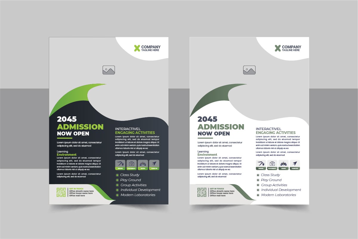 Template #345525 Admission Flyer Webdesign Template - Logo template Preview