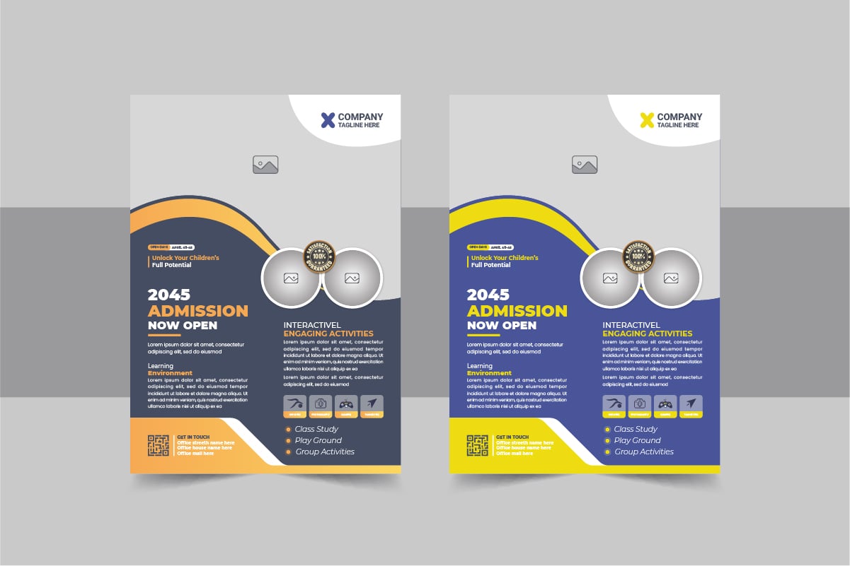 Template #345527 Admission Flyer Webdesign Template - Logo template Preview