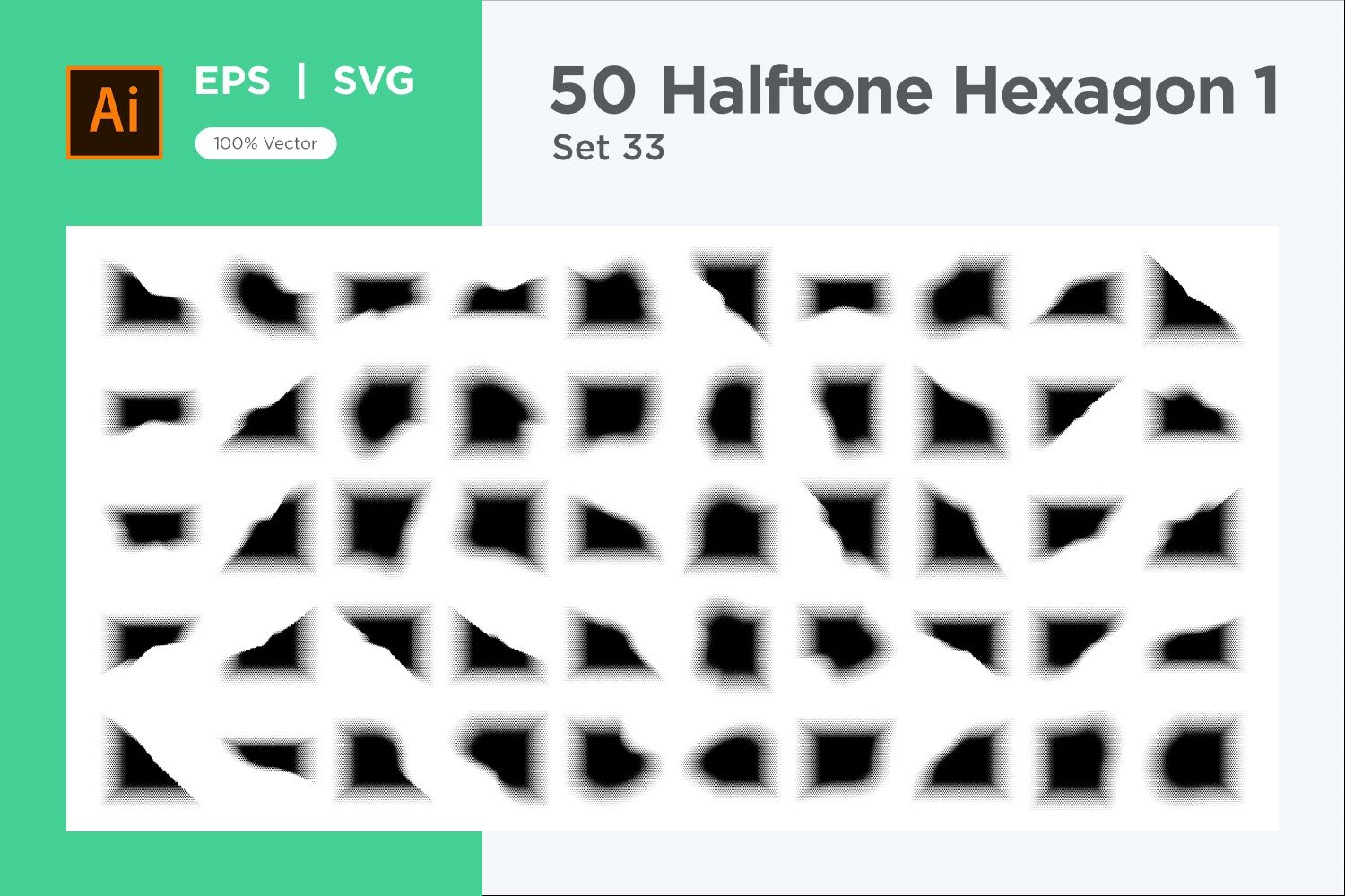 Kit Graphique #345550 Hexagone Halftone Divers Modles Web - Logo template Preview