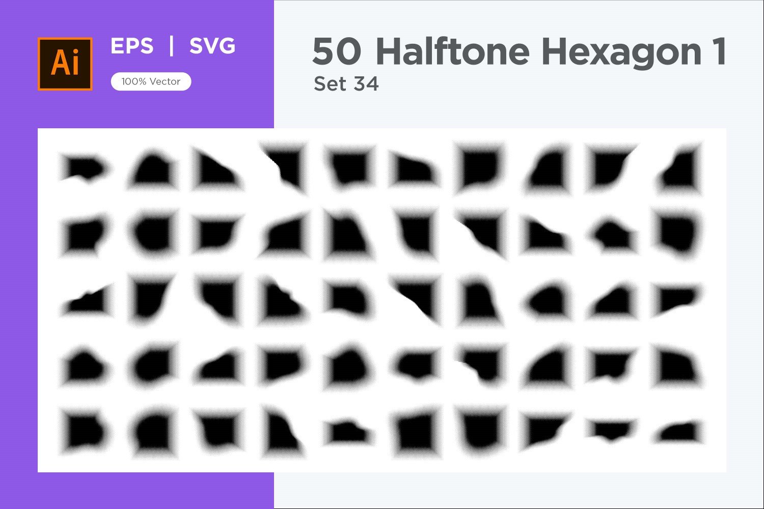 Kit Graphique #345551 Hexagone Halftone Divers Modles Web - Logo template Preview