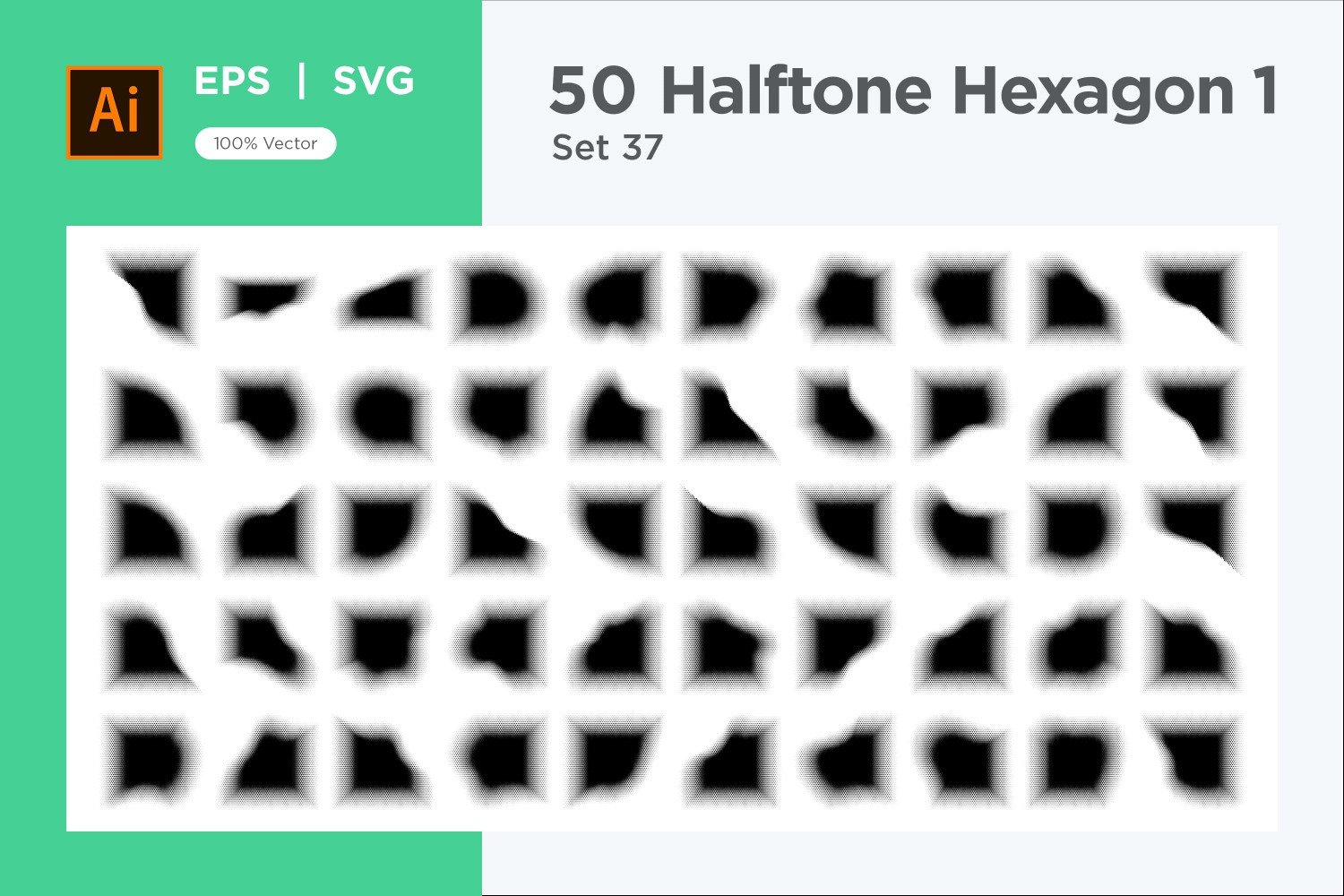 Kit Graphique #345555 Hexagone Halftone Divers Modles Web - Logo template Preview
