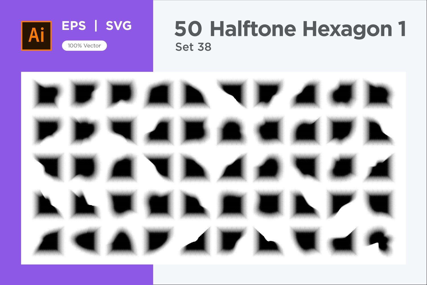 Kit Graphique #345556 Hexagone Halftone Divers Modles Web - Logo template Preview