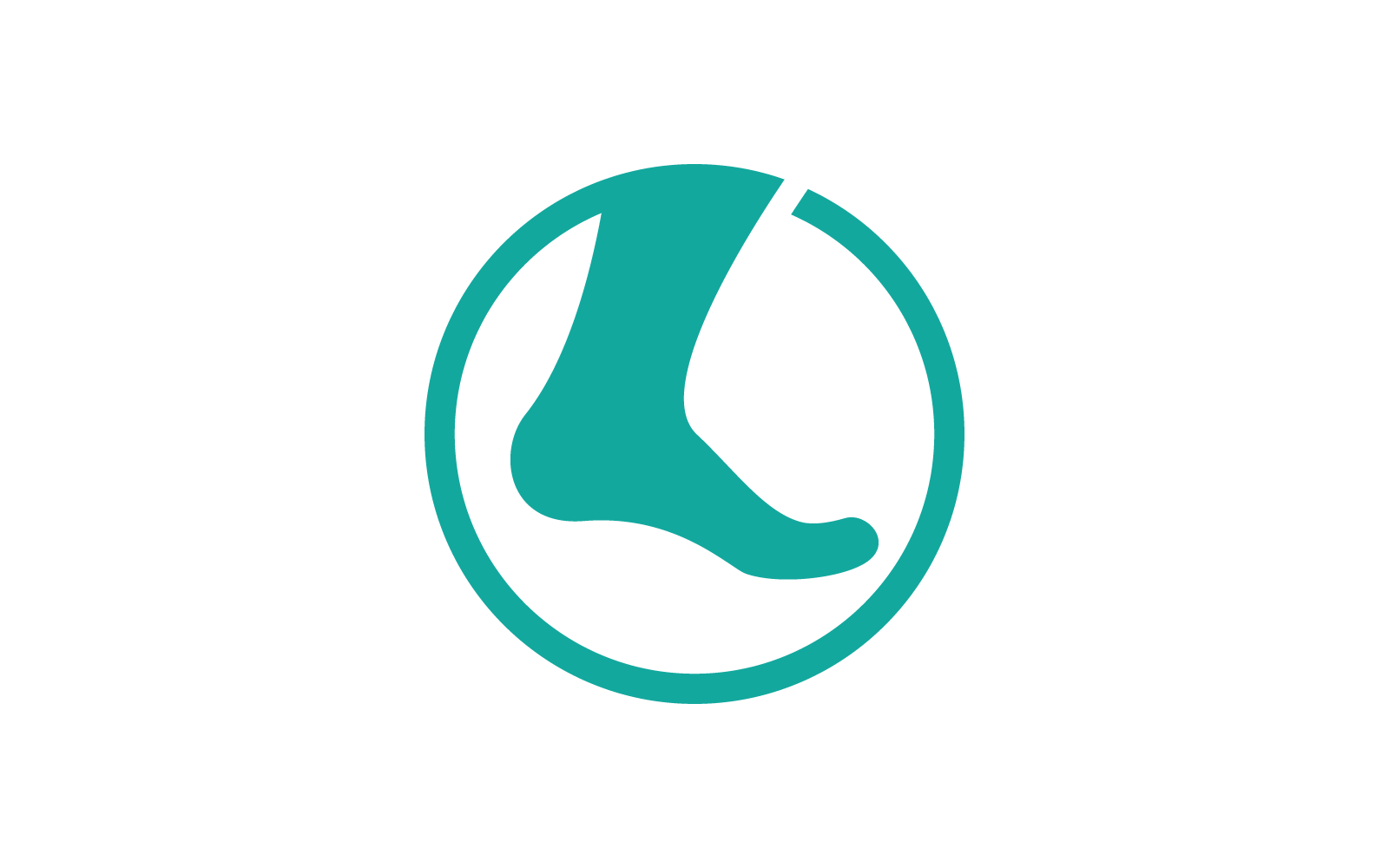 Ayak çizimi logo vektör tasarımı
