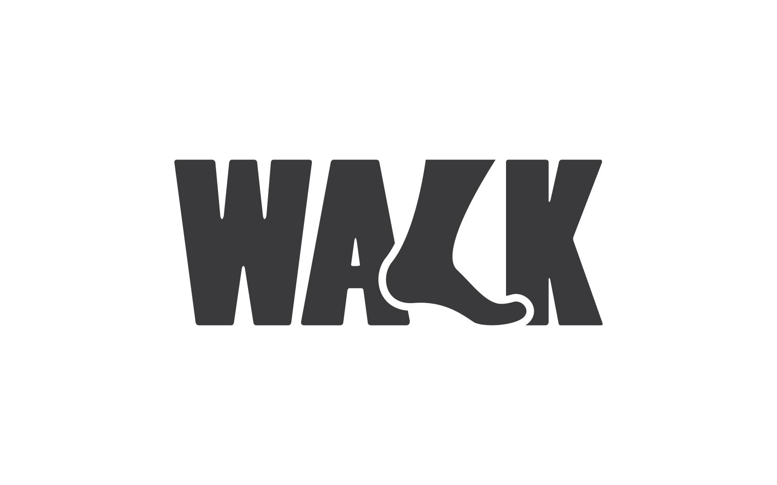 Ayak yürüyüşü illüstrasyon logo vektör tasarımı