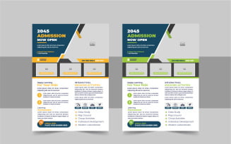 Creative School Admissions Flyer Design Template