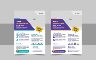 Creative School Admissions Flyer Template