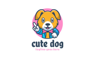 Cute Dog Mascot Cartoon Logo 1