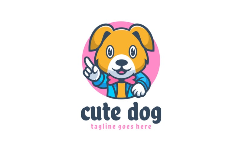 Cute Dog Mascot Cartoon Logo 1 Logo Template
