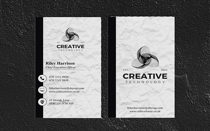 Digital Business Card Template - Visiting Card Corporate Identity