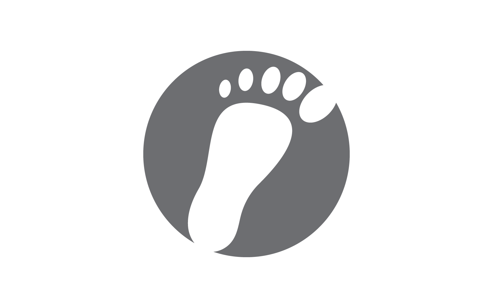 Diseño de vector de icono de logotipo de cuidado de pies