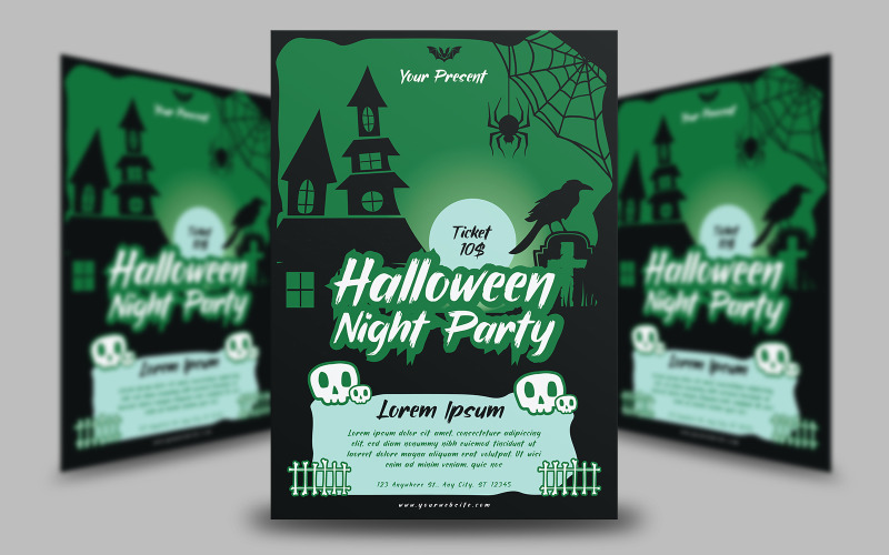 Halloween Night Party Flyer Template 3 Corporate Identity