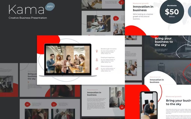 Kama - Creative Business Powerpoint Template PowerPoint Template