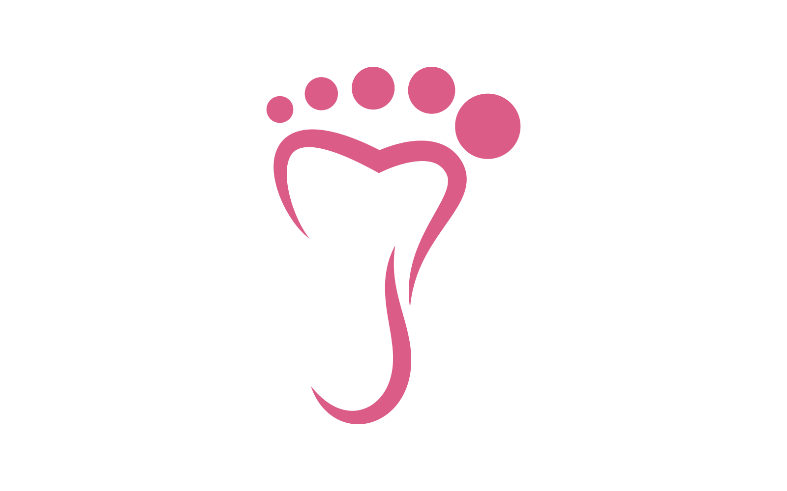 Láb lépés illusztráció logo ikon vektoros tervezés