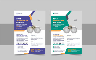 Modern School Admissions Flyer Design Template Layout